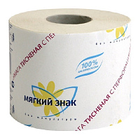 Бумага туалетная Мягкий знак 1-слойная белая (72 -рулона в -упаковке)