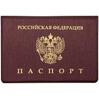 Обложка для паспорта OfficeSpace ПВХ, Премьер, тиснение "Герб" 254207