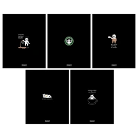 Тетрадь А5, 48 л., HATBER, скоба, клетка, глянцевая ламинация, "Coffee Story" (микс в спайке), 094576, 48Т5лВ1