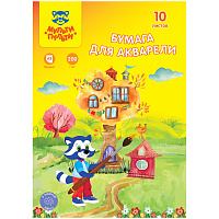 Папка для акварели 10л. А3, Мульти-Пульти, 200 г/м2, "Енот в Волшебном мире"