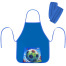 Фартук с нарукавниками для уроков труда ПИФАГОР, 1 карман, 46х54 см,
