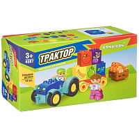 Конструктор Bondibon ТРАКТОР, большие детали, 18 шт.