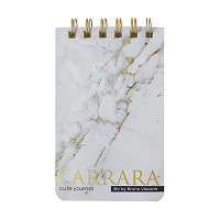 БЛОКНОТ НА ГРЕБНЕ «CUTE JOURNAL» A6-, BV, 100 Л. "КАРРАРА" ЛИНЕЙКА