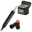 Маркеры для скетчинга двусторонние, НАБОР 80 шт., текстильный чехол с цветным