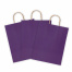 Крафт-пакет бумажный "Dark violet" 26х15х35 см, с кручеными ручками,