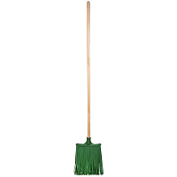 Метла OfficeClean, для улицы, плоская, с деревянным черенком 120см. 281349
