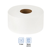 Бумага туалетная OfficeClean "Premium"(T2) 2-слойная, мини-рулон, 200м/рул, мягкая, тиснение, белая
