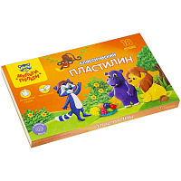 Пластилин "Приключения Енота" 18 цветов, 360гр, со стеком КП_10211