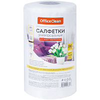 Салфетки универсальные OfficeClean "Professional", вискоза, 20*20см, 180шт, белые, в рулоне, 35г/м2