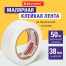 Клейкая лента малярная креппированная 38 мм х 50 м (реальная длина!),