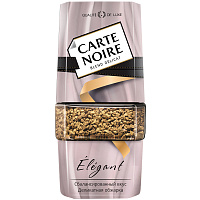 Кофе растворимый Carte Noire "?l?gant", сублимированный с добавлением молотого, стеклянная банка, 95г.
