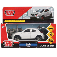 Машина металл NISSAN JUKE-R 2.0 длина 12 см, двер, багаж, инерц, белый, Технопарк