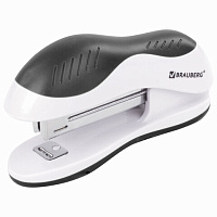 Степлер №10 BRAUBERG "JET", до 15 листов, эргономичный, бело-черный, 228581