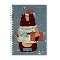 ТЕТРАДЬ НА ГРЕБНЕ, А5, Bruno Visconti "SMART BEAR", 60л, линейка