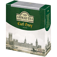 Чай Ahmad "Earl Gray", черный с бергамотом, 100 пакетиков по 2г: 595 штр.: 54881005951