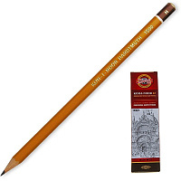 Карандаш чернографитный KOH-I-NOOR 1500/H Чехия штр.  8593539006053, 8593539092377