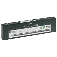 Карандаш чернографитный Faber-Castell "Sparkle" В, трехгранный, заточен., розовый металлик