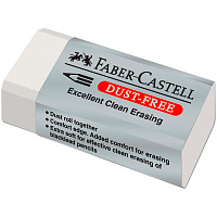 Ластик Faber-Castell "Dust Free", прямоугольный, картонный футляр, 41*18,5*11,5мм. 187130