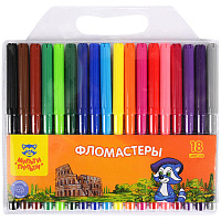 Фломастеры "Енот в Италии" 18цв., блистер, европодвес: WP_10728 штр.: 4680211087289