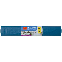 Мешки для мусора  60л OfficeClean ПВД, 20шт., особо прочные, синие, в рулоне 255798