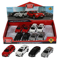 Машина металлическая TOYOTA CAMRY/RAV4 длина 12 см, двери, багаж, инерц, ассорт. Технопарк