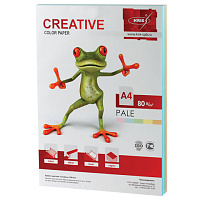 Бумага CREATIVE color (Креатив), А4, 80 г/м2, 250 л. (5 цв. х 50 л.), цветная пастель, БПpr-250r
