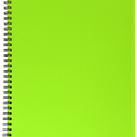 Тетрадь 96 листов, А4, клетка, греб. INFORMAT САЛАТОВАЯ офс. пластик обл. фольга