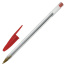 Ручка шариковая STAFF "Basic Budget BP-04", КРАСНАЯ, линия письма 0,5
