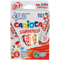 Фломастеры-штампы двусторонние "Stamp Markers" 06цв., картон. уп., европодвес: 42279 штр.: 8003511422790