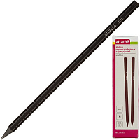 Карандаш чернографитный Attache Economy плаcтик,б/ласт,HB,черн.корп,6шт/уп