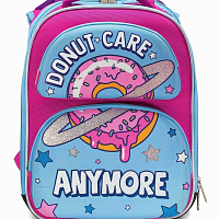 Рюкзак Schoolformat ERGONOMIC 2Е DONUT WORRY 17 л голуб. 38х29х18 см жестк. каркас 2 секц. молния для девочек