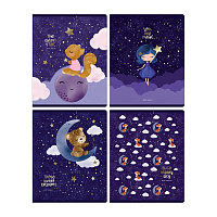 Тетрадь 48 листов, А5, клетка BG "Sweet dreams", тиснение фольгой