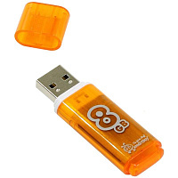 Память Smart Buy USB Flash 8GB Glossy оранжевый: SB8GBGS-Or