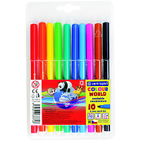Фломастеры "Colour World" 10цв., трехгранные, блистер, европодвес: 7 7550 1010 штр.: 8595013625323