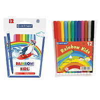Фломастеры "Rainbow Kids", 12цв., ПВХ уп.: 7550/12 штр.:  8595013625453