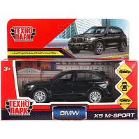 Машина металл BMW X5 M-SPORT 12 см, двери, багаж, инерц, черн, Технопарк