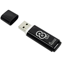 Память Smart Buy USB Flash 8GB Glossy черный: SB8GBGS-K