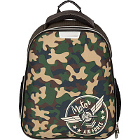 Ранец №1School Basic Military, 2 отд., ортопед. cпинка