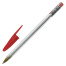 Ручка шариковая STAFF "Basic Budget BP-04", КРАСНАЯ, линия письма 0,5