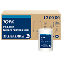 Протирочная бумага TORK Reflex с ЦВ(M4), 1сл, 270м/рулон, белый: 120000-00