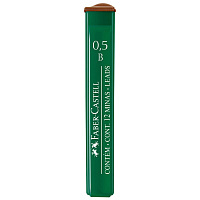 Грифели для механических карандашей Faber-Castell "Polymer", 12шт., 0,5мм, B. 521501